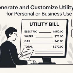 Generate and Customize Utility Bills for Personal or Business Use
